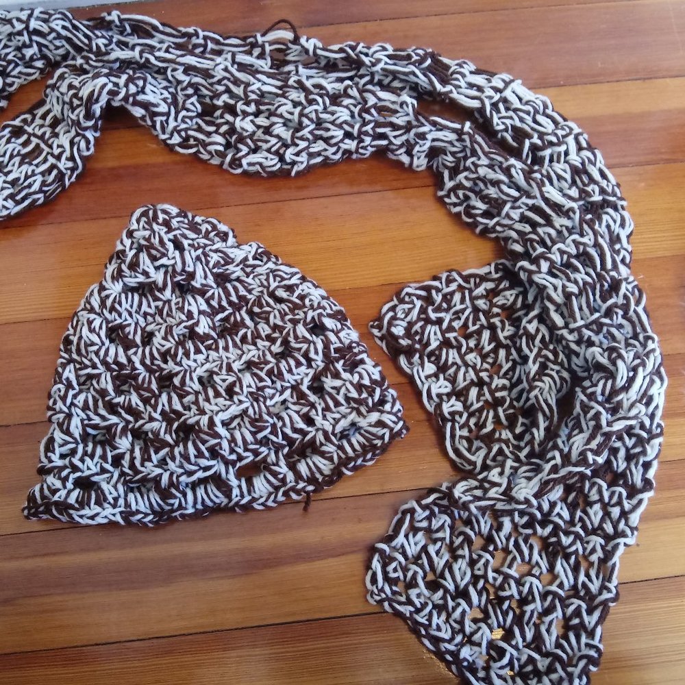 Knitted Winter Hat & Scarf combo